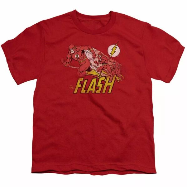 

the flash crimson comet kids youth t shirt licensed dc comics tee red, White;black
