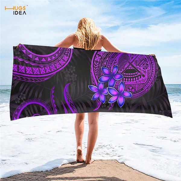 

high qulity bath & shower towel microfiber swim blanket polynesian plumeria samoan design summer beach soft