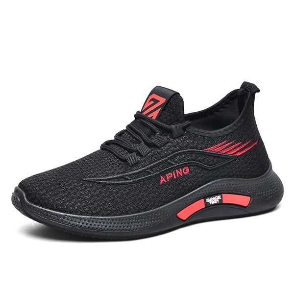 

wholesale 2021 fashion running shoes mens womens sport outdoor runners black red tennis flat walking jogging sneakers eur 39-44 wy15-808