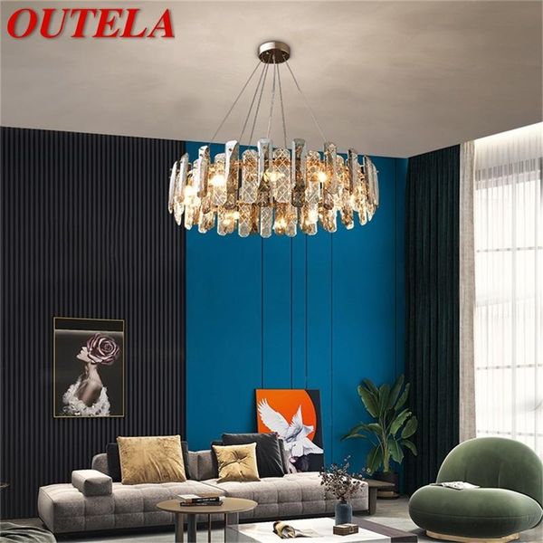 

pendant lamps outela crystal light postmodern luxury led lamp fixture decorative for home living room