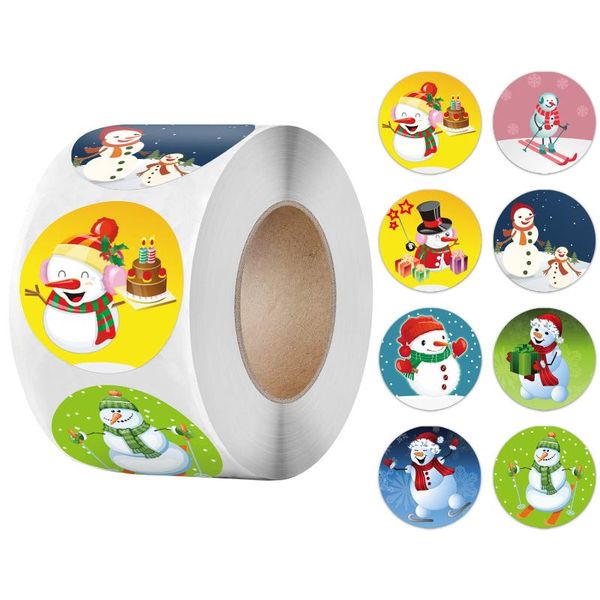 

window stickers 500pcs gift sealing snowman design diary scrapbooking festival merry christmas party decoration labels