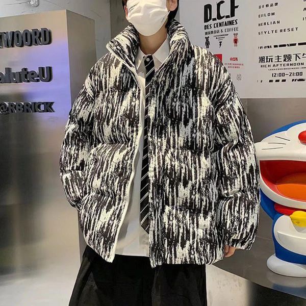 

men's down & parkas thermal jacket thick puffer men coat overcoat winter parka 90% white duck removable cap, Black