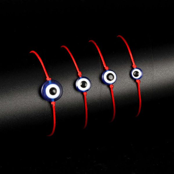 

yiwu simple lucky eye women's handmade red rope friendship bracelet batch, Black