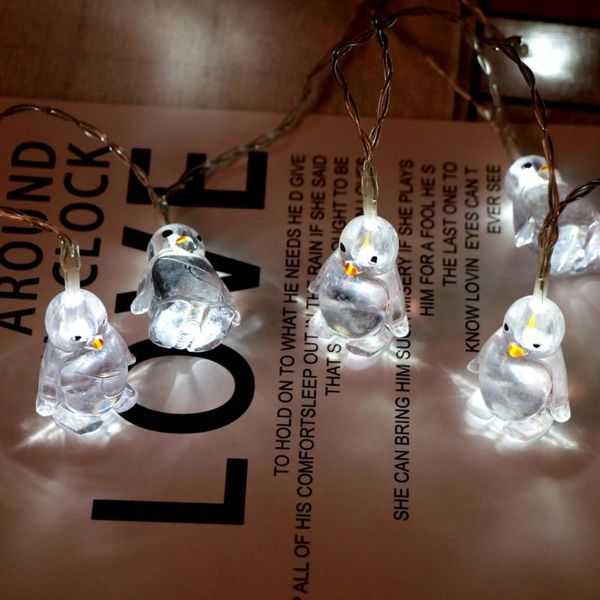 

strings penguin animal shape string lights 10 led 1.65m hanging lamp christmas decorations for home merry year decoration
