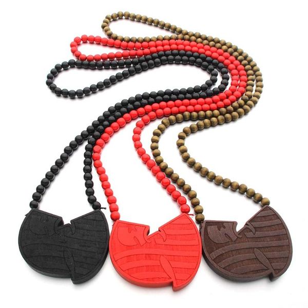 

wood laser wutang pendant necklace jewelry / accessory drop chains, Silver