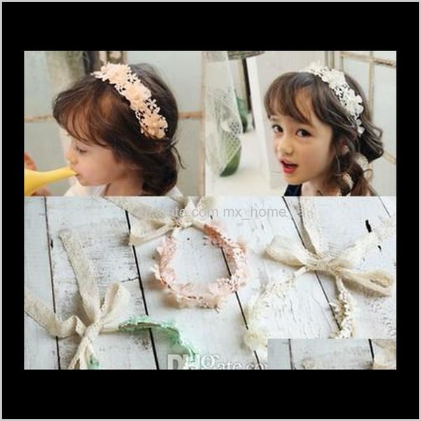 Acessórios bebê crianças maternidade entrega entrega 2021 Chegada crianças laço bonito com fita princesa estilo coreano banda de aro meninas cabelo sti
