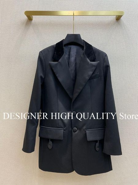 

women's suits & blazers high-end novelty hole long sleeve black blazer suit elegant lady chic two style leather button pocket office co, White;black