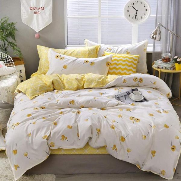 

bedding sets 3pcs set cotton soft comforter pattern duvet cover pillow shams double single bed quilt covers