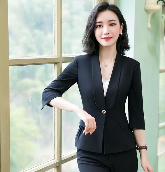 

fashion casual ladies black blazers women jackets half sleeve work wear office ol elegant women's suits &, White;black