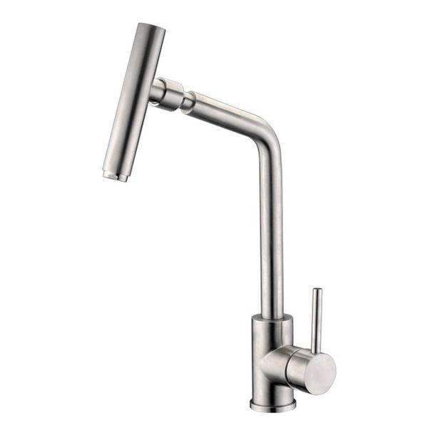 

bathroom sink faucets kitchen faucet single handle 360 degree swivel spout 304 stainless steel basin cold water mixer dropsh