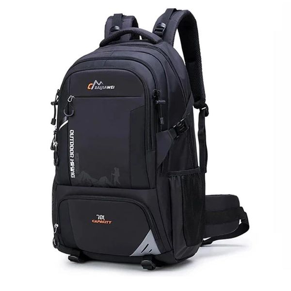 

backpack men's 70l outdoor travel climbing rucksack hiking sports camping school bag casual pack for male female women