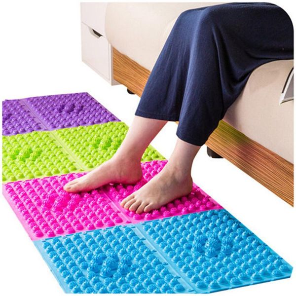 

mrosaa colorful acupuncture moxibustion foot massager therapy mat blood circulation manual massage pad yoga mats