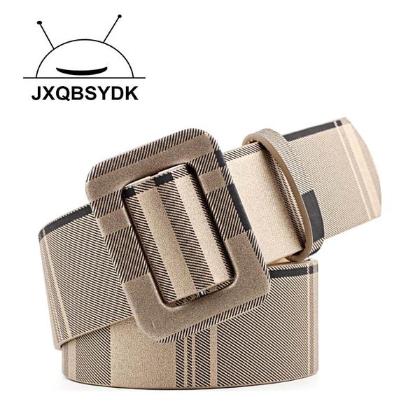 

belts jxqbsydk for women pin buckle fashion plaid red black leather waist, Black;brown