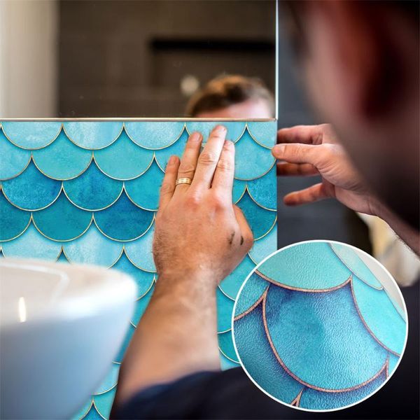 

self-adhesive pvc wallpaper mould-proof mobile creative wall affixed with decorative window decoration kitchen sticker wallpapers
