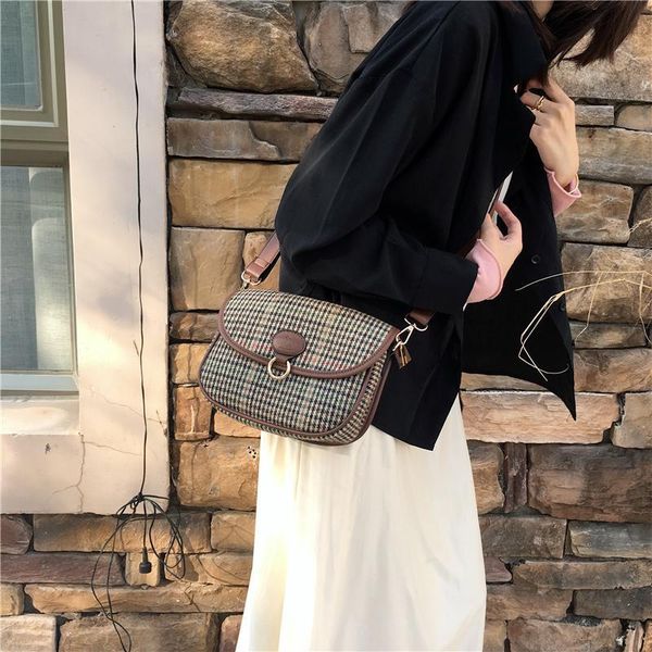 

fashion elegant ladies flap crossbody bags simple plaid style female handbags clutch purses small women armpit bag cross body