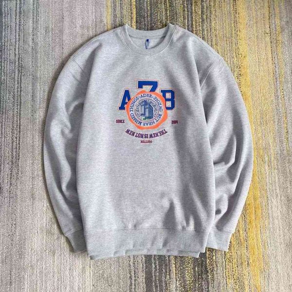 

men's hoodies & sweatshirts men women 1:1 embroidery adererror hoodie gray ader error crewneck x4fp, Black