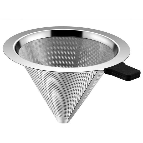 

coffee filters pour over filter reusable conical mesh cup paperless suitable for most other machines