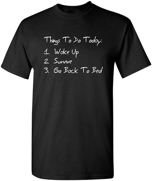 

men's t-shirts things to do today humor graphic novelty sarcastic funny t-shirt, White;black