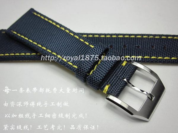 

watch bands handmade vintage strap 20mm 22mm leather canvas band bracelet accessories stainless steel buckle, Black;brown