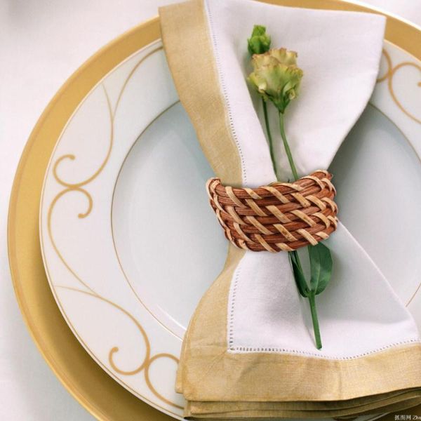 

napkin rings 2pcs ring lightweight decorative durable handmade creative buckles rattan for party home wedding