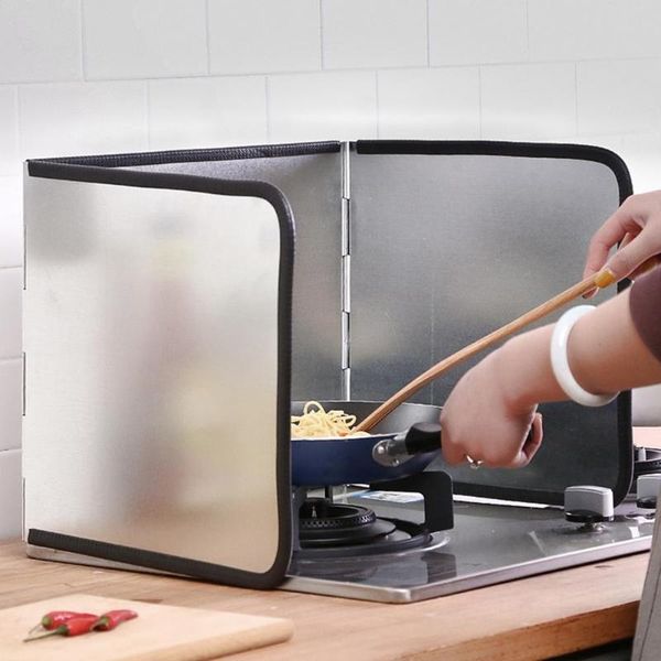 

mats & pads anti splatter shield guard oil anti-splash block 3-sided anti-splashing heat insulation kitchen utensils