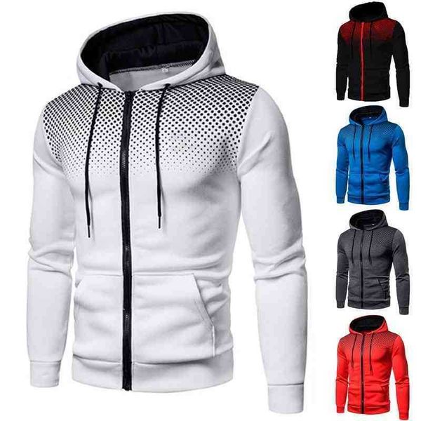 

fashion autumn winter long sleeve hooded hoodie coat 3d print jacket sweatshirt cardigan men zip plus size male hoodies, Black