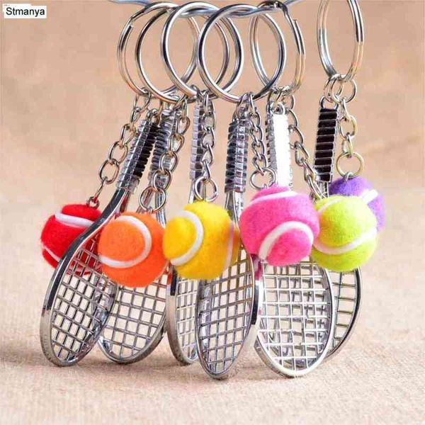 Keychains Tennis Racket Key Ring, encantador trailer de esportes Mini 6, como presentes, 17248