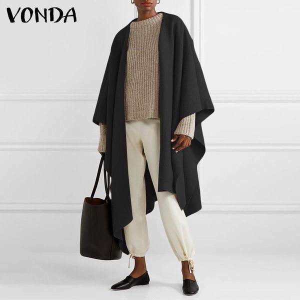 

women's blouses & shirts 2021 blouse asymmetrical solid cardigan vonda women vintage autumn long sleeve casual stylish blusas mujer 5x, White