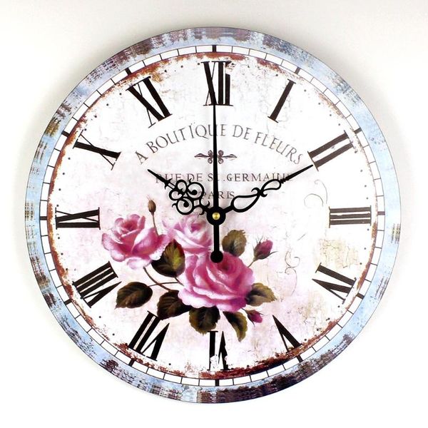 

wall clocks modern chic decoration large clock study bedroom with mute waterproof watch beautiful flower big