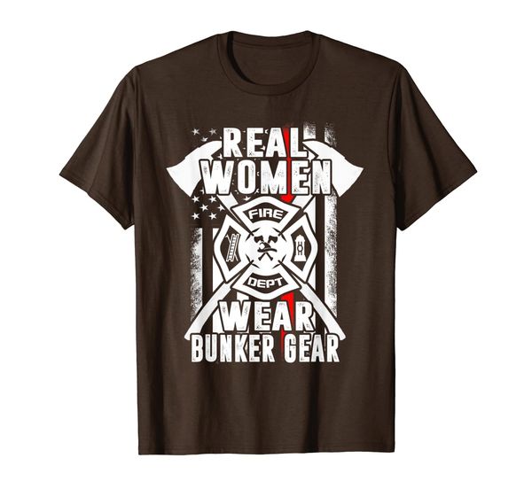 

Real Women Wear Bunker Gear T-Shirts Firefighter Gifts, Mainly pictures