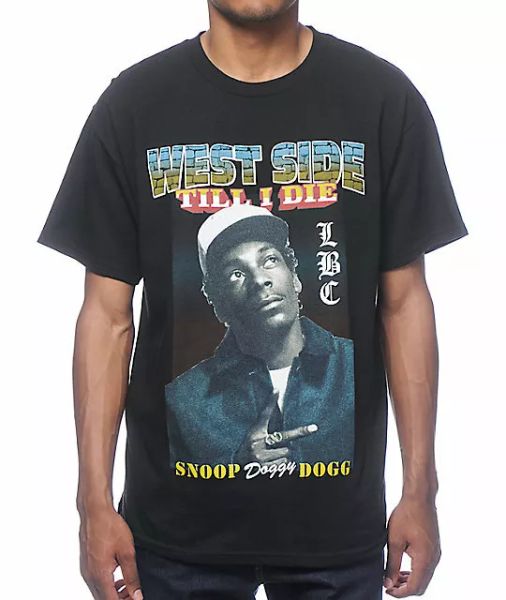 

snoop dogg west coast t-shirt new 100% authentic & official rare, White;black