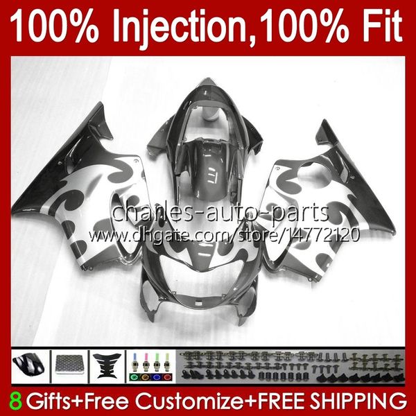 100% FIT Feedings OEM para Honda CBR 600F4 600FS 600 F4 F4 FS CC 99-00 Corpo 54NO.204 600cc CBR600 F4 CBR600F4 99 00 CBR600FS Cinza Prata 1999 2000 Molde de Injeção