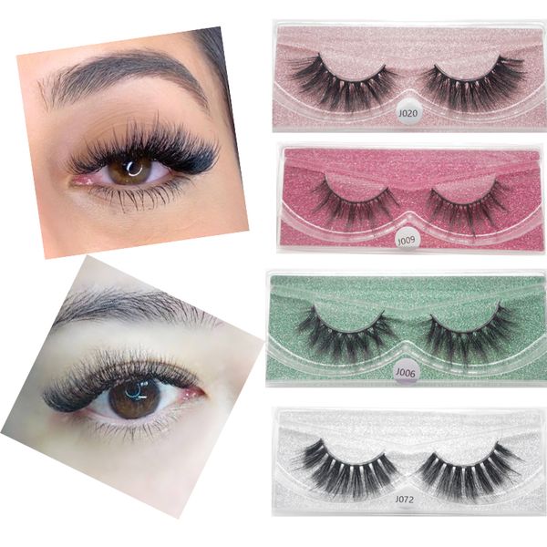 

yiowio 5d mink eyelashes cross thick messy natural faux cils reusable makeup fluffy fake false lashes maquiagem
