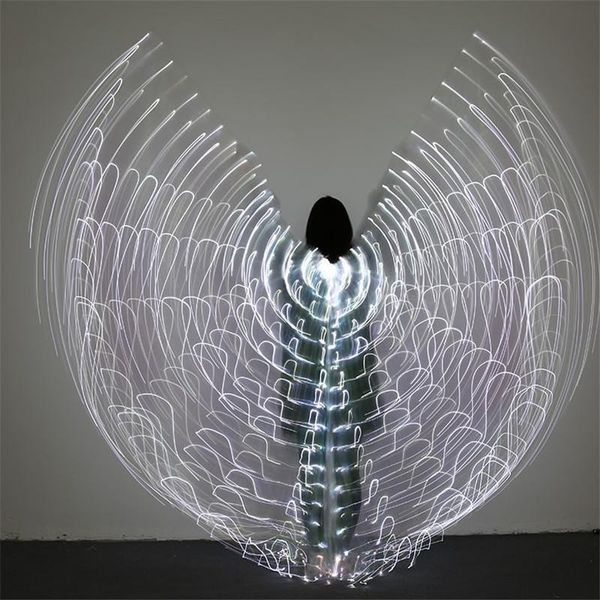 

party decoration bc39 female ballroom dance led costumes luminous light cloak butterfly wings glowing outfit dress bar performance clothe dj