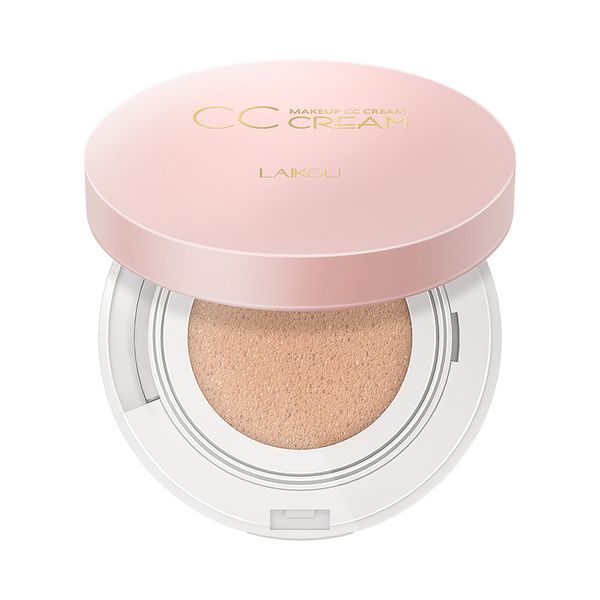 

laikou air cushion cc cream concealer moisturizing foundation makeup bare strong whitening face beauty 15g+15g refill