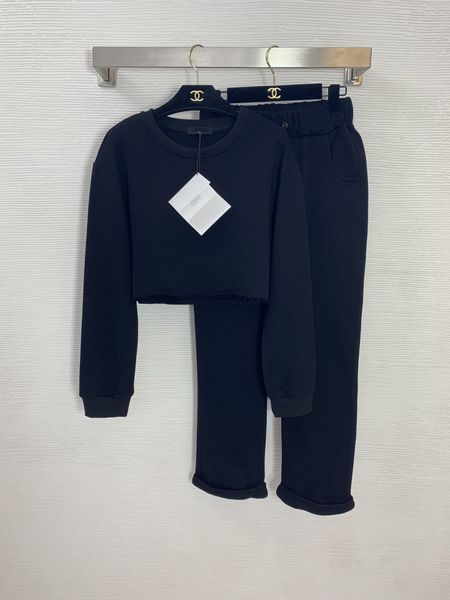 

2021 autumn o neck long sleeve brand same style women's two piece pants designer coat milan runway pants 0829-17, White