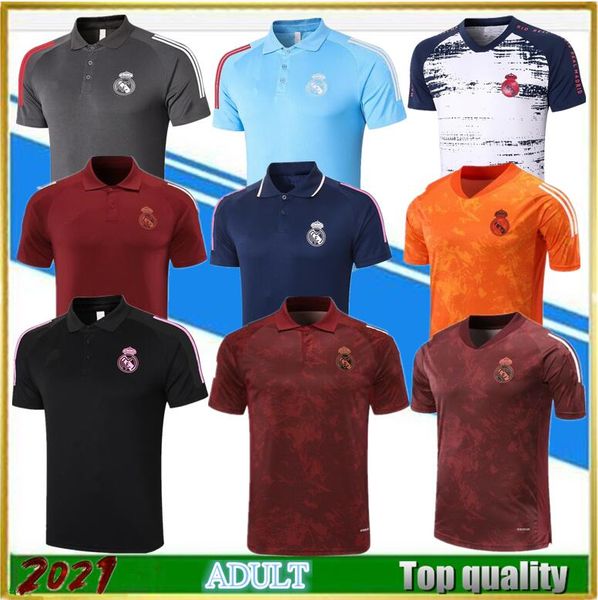 

2021 real madrid soccer jersey 20/21 hazard ramos modric asensio isco football polo shirt uniforms, Black