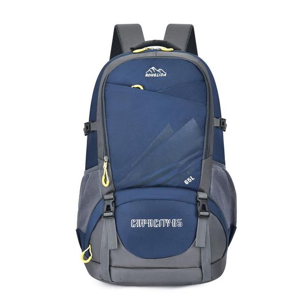 

backpack 50 l for man nylon waterproof outdoor travel mountaineer rucksack male trekking sports backbag teenager school bag blue