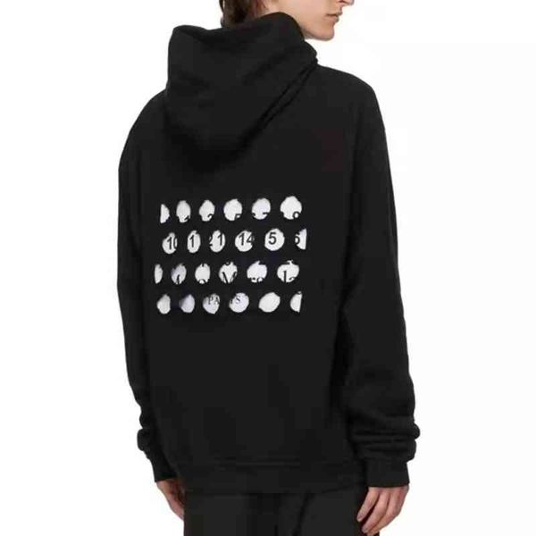 

black white men back hollow sweatshirts oversized novelty fce hoodie sweatshirt men's fashion hip hop