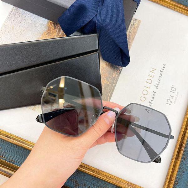 

sunglasses polygonal frosted black metal small frame men's 0113 fashion simple women's glasses, White;black