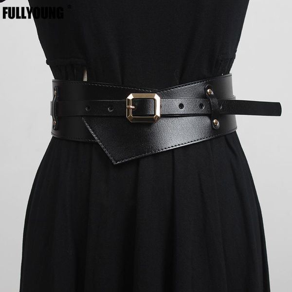 

belts corset wide genuine leather belt cummerbunds strap for women elastic tight high waist slimming body all-match girdle, Black;brown