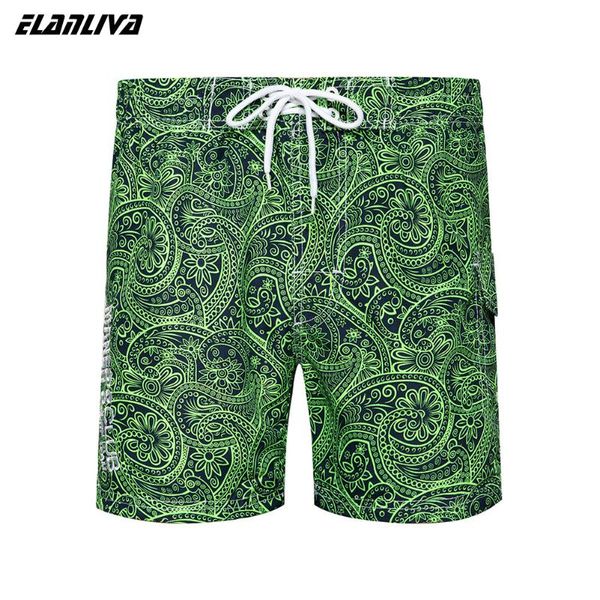 

summer beach shorts men 2021 swimwear surf boardshorts male floral print swimming breathable casual mens quick drying 4xl men's, White;black
