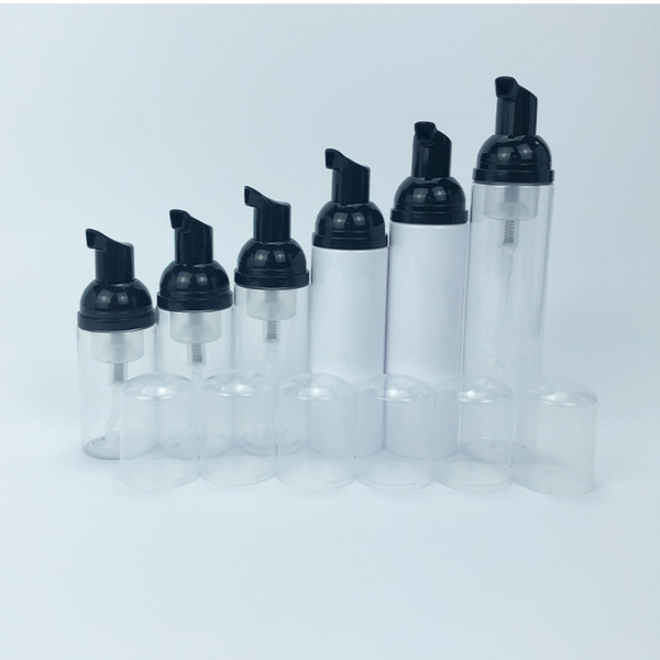 

20pcs/lot 2oz 60ml plastic foamer pumps facial lash cleanser shampoo liquid soap dispenser foam bottle with black pump storage bottles & jar