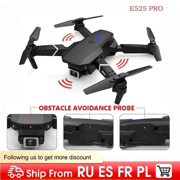 

e525 pro drone rc quadcopter with obstacle avoidance 1080p 4k wifi height hold mini dron fpv dual camera drones for kid toys