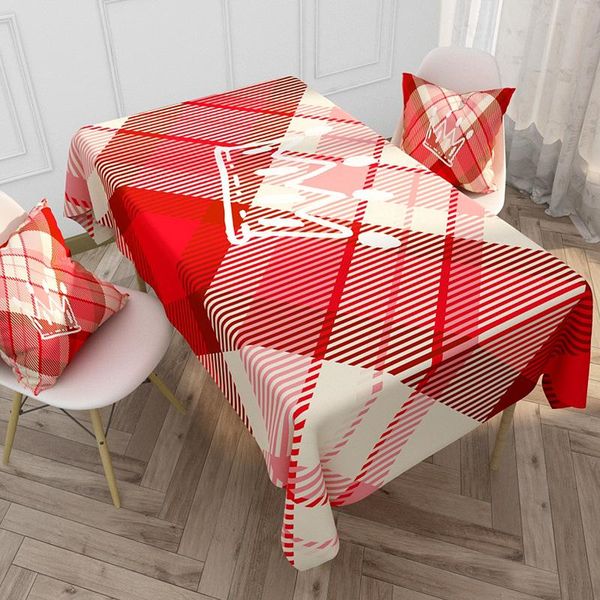 

table cloth red plaid valentine tablecloth rectangular waterproof stain tables oilcloth party dining cover for home kitchen