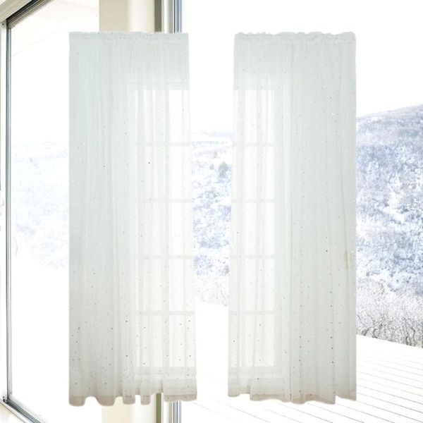 

curtain & drapes home fashion sheer curtains grommets romantic silver star foil window treatment for girl bedroom glitter stars thin and