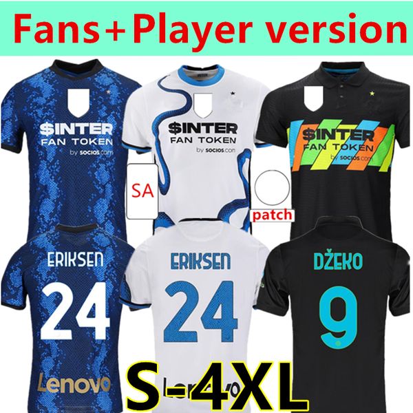 

size:s-4xl inter soccer jersey lukaku milan vidal barella lautaro eriksen alexis hakimi football shirt 2021 2022 fans+player version 3rd uni, Black;yellow