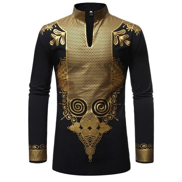 

ethnic clothing black african dashiki print shirt men 2021 fashion hip hop streetwear afrian clothes slim fit long sleeve male chemise, Red
