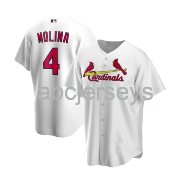 

yadier molina #4 white baseball jersey xs-6xl, Black