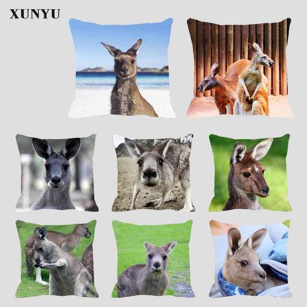 

45*45cm cute animal kangaroo cushion cover polyester pillowcase home decorative throw sofa pillow 040 cushion/decorative